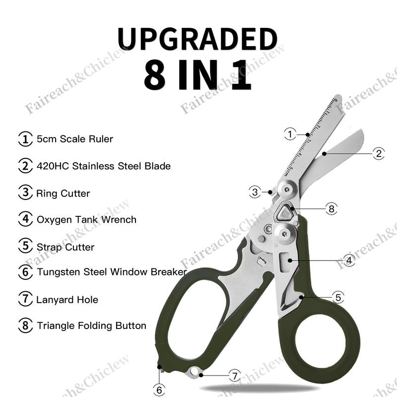 JKL Medical 8-In-1 Outdoor Tactical Scissors