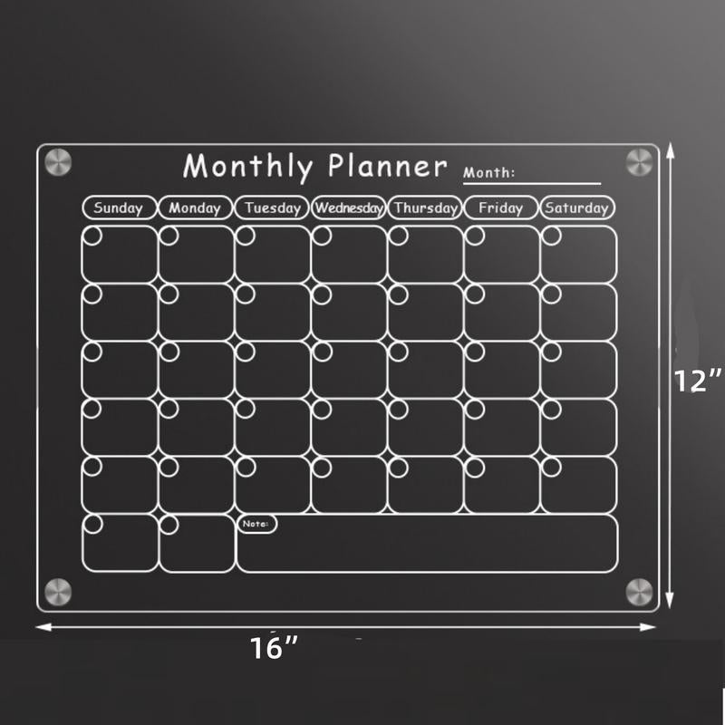 JKLMedical™ Acrylic Magnetic Calendar 